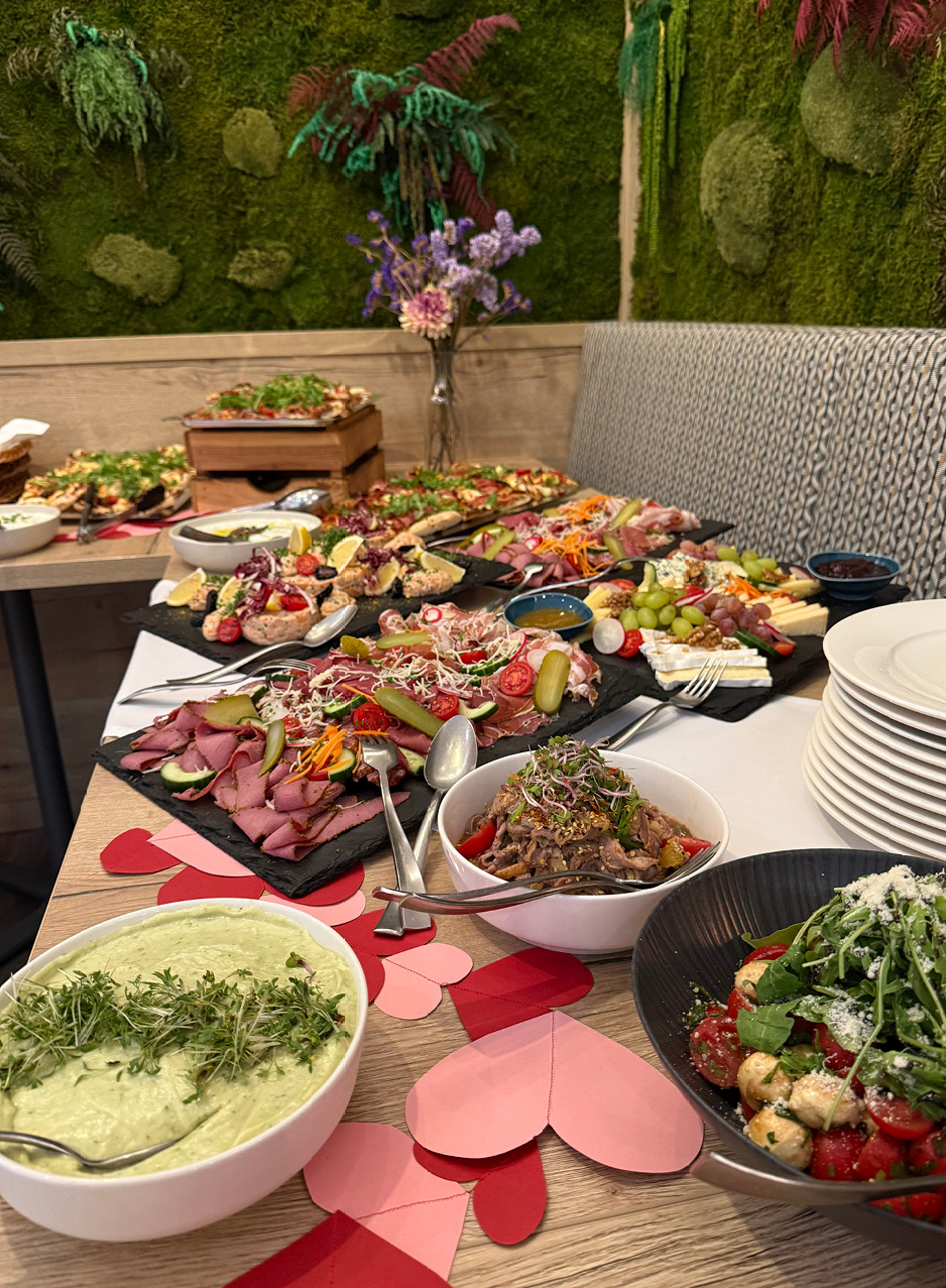 Häppchenbuffet beim Speed Dating