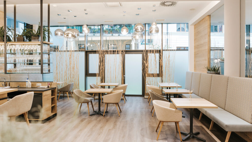 Das Bild zeigt die Inneneinrichtung des Linzer Restaurants kulinario.